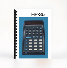 Hewlett Packard HP-35 Calculator Manual   Half-Letter Size