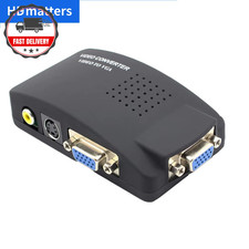 AV to VGA Converter Switch Box Vga+S-Video+Composite RCA to VGA Cable Converter