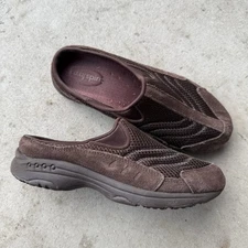 Easy Spirit Womens Travel Time Padded Insole Leather Slip-On Sneakers Size 6.5