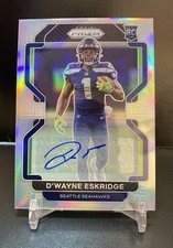 DWAYNE ESKRIDGE RC 2021 Panini Prizm Rookie Silver Prizm Auto #349 Seahawks