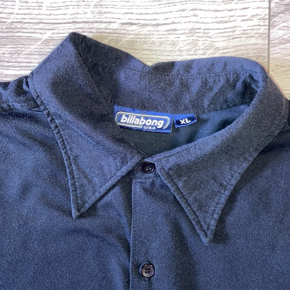 90s Billabong black button up shirt XL - Image 3 of 4