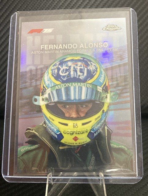 2025 Topps Chrome F1 Fernando Alonso Helmet Collection Refractor #HC-6