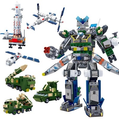 6IN1 ET707 Tank Rakete Action Figure Roboter Baustein Sammlungen DIY Spielzeug