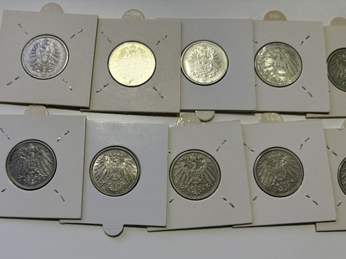 Monedas de plata del Imperio de Alemania de 10 x 1 marco - UNC / VF - 1885 - 1901 fechas escasas - Imagen 8 de 11