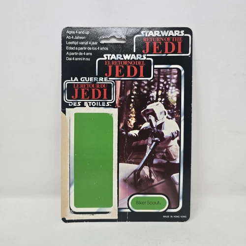 Star Wars Palitoy ROTJ Biker Scout Trooper Tri-Logo 70 Card Back 1983 Vintage