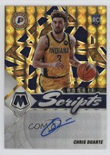 2021-22 Panini Mosaic Rookie Scripts Gold Prizm Chris Duarte #RS-CDU Auto 4at