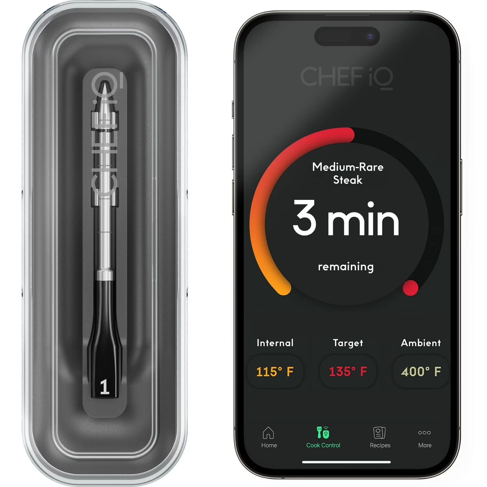 CHEF iQ Sense Smart Wireless Ultra-Thin Meat Thermometer, Unlimited Range - New