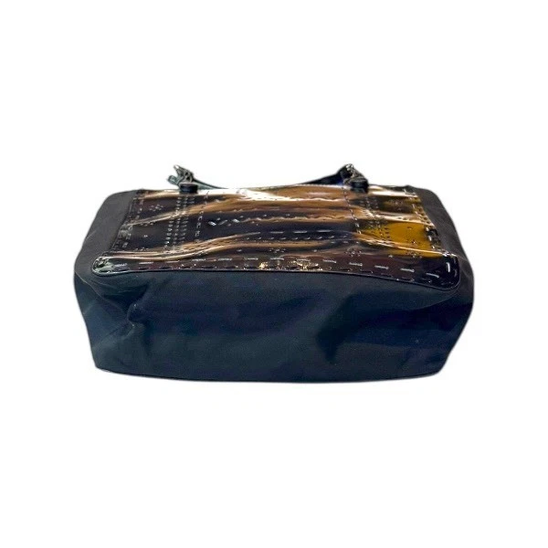 Auténtico bolso de hombro Prada de nailon charol negro vintage Foto 4 de 4