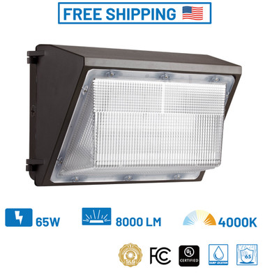 65W Wall Pack Light 8000Lm 4000K Shop Warehouse Outdoor Commercial Security