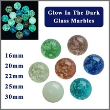 Glow In The Dark Glass Marbles Fluorescent Glass Ball Beads DIY Decor 16mm-30mm