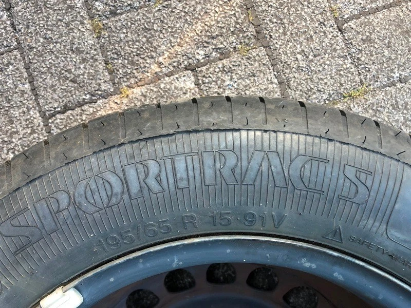 4xkomplette Sommerreifen+Felgen 195/65R15 91V für Mercedes C+E+CLK Klasse - Bild 3 von 4