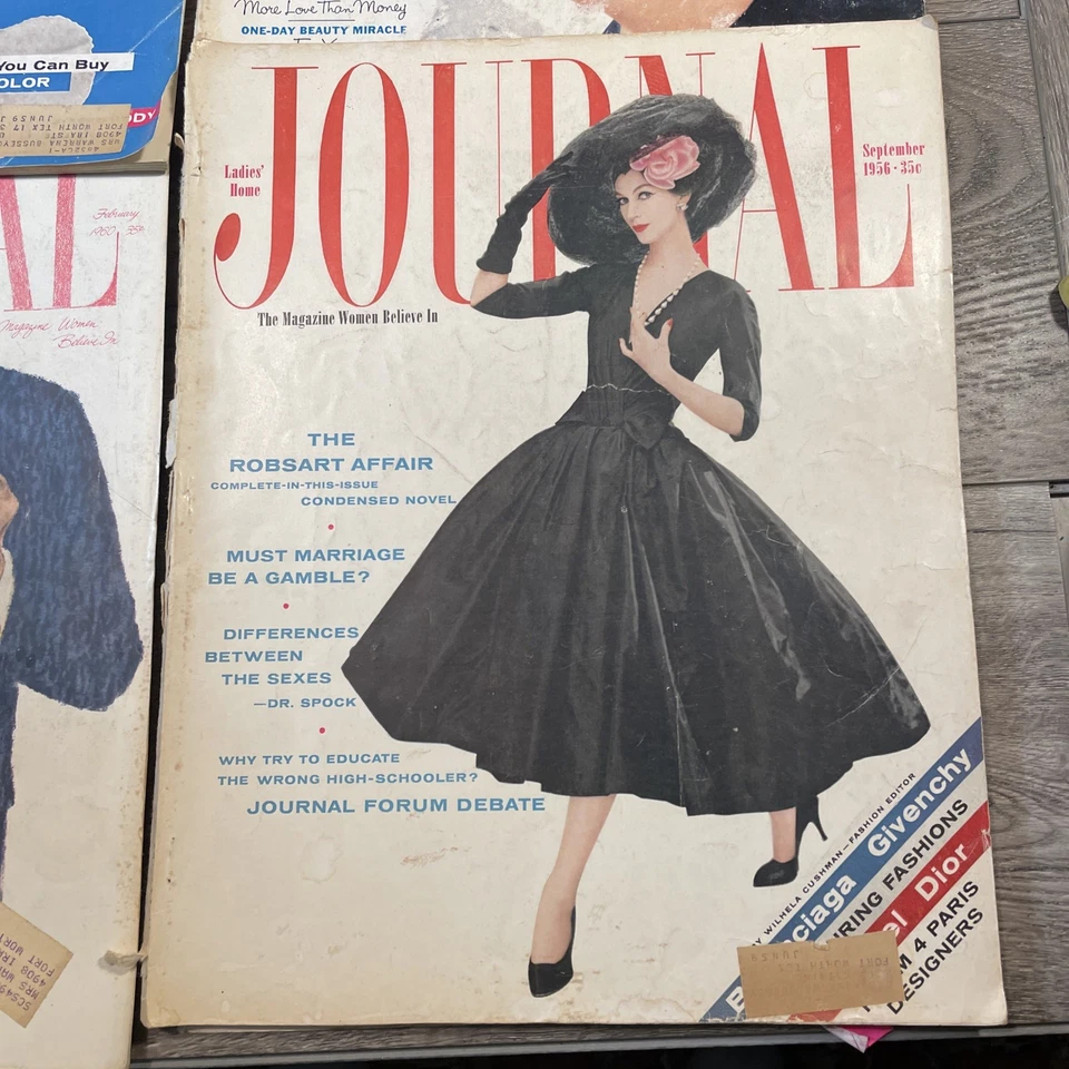Lot Of 7 Ladies Home Journal Magazines: 5 1950’s, 2 1960’s - Image 2 of 4
