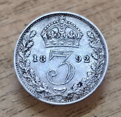 1892 Victoria Threepence — photo from another recent sale
