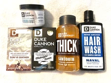 NEW Duke Cannon Bundle; Body Wash, Soaps, Shampoo 2 In 1 And Strong Hold