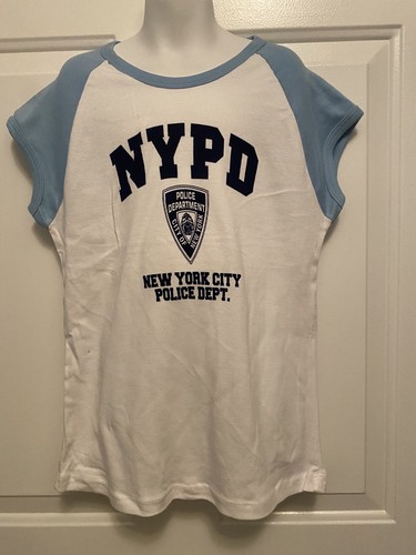 NEW NYPD Girl’s Child T-Shirt New York City Police Dept City Blue Medium 10/12