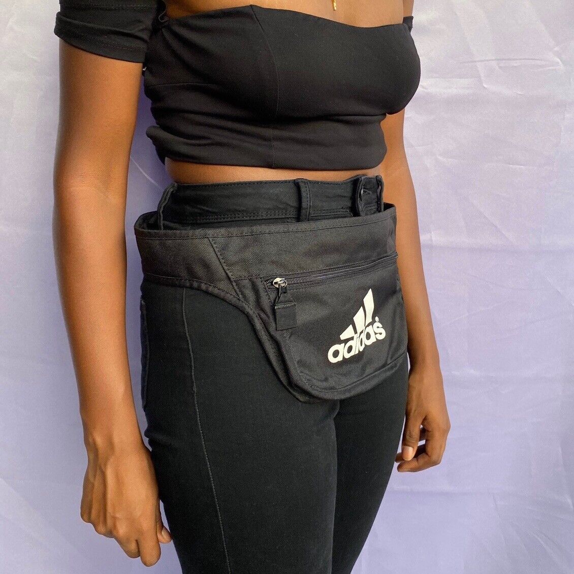 Vintage black Adidas Fanny pack - waist pack - image 3