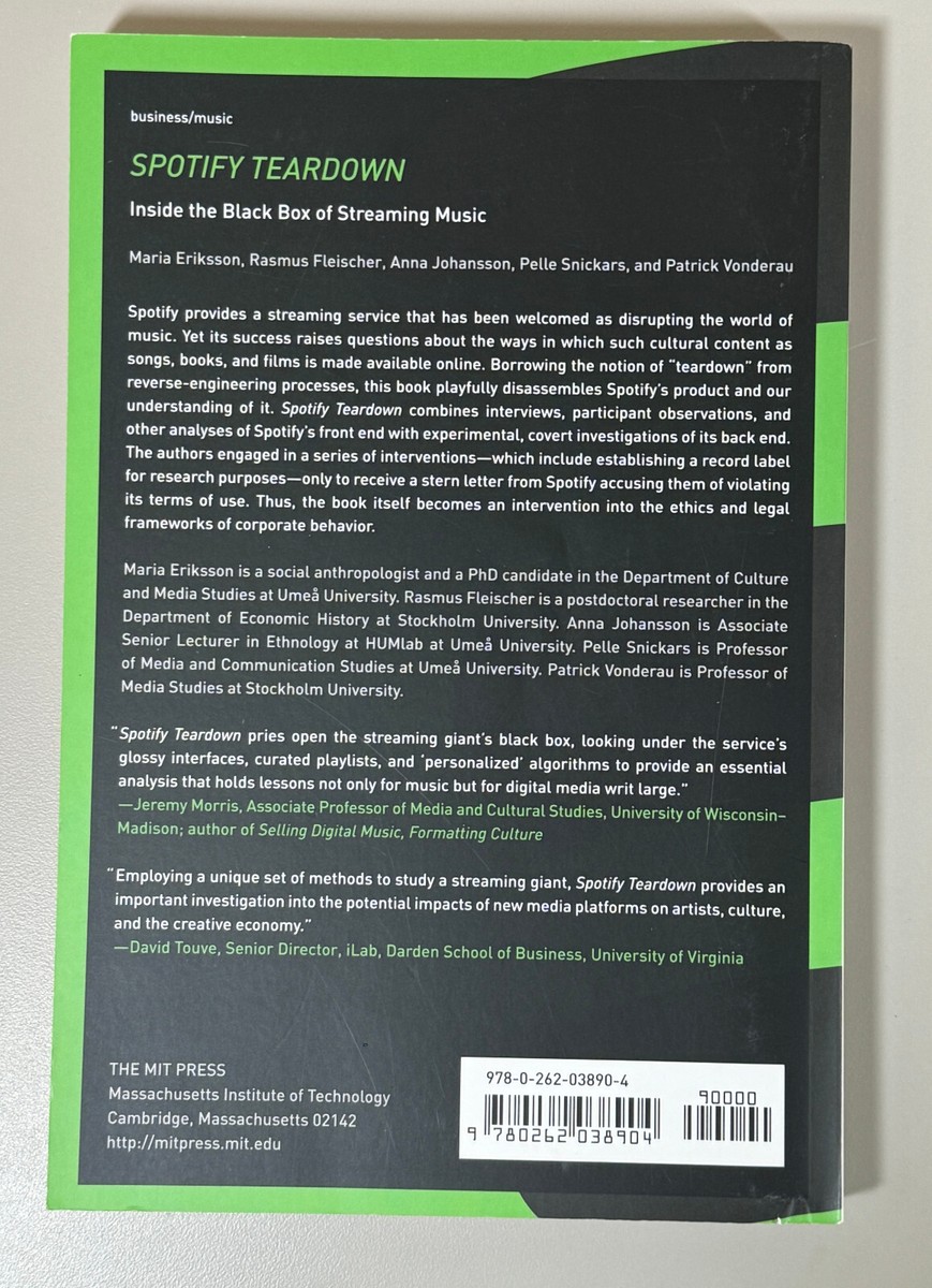 Spotify Teardown Inside the Black Box of Streaming Music by