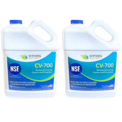 Orenda CV-700 Pool Enzyme Water Cleaner & Phosphate Remover 1 GAL (2 Pack)