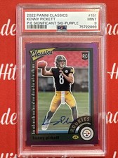 2022 Panini Classics Purple Auto Kenny Pickett /25 1st Print PSA 9