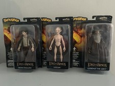 The Lord Of The Rings Gollum ,Frodo Baggins & Gandalf The Grey Bendable Figures