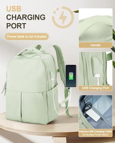 Laptop Rucksack für Damen Fitnessrucksack Freizeit Daypack Rucksäcke Reiserucksack... - Bild 2 von 6