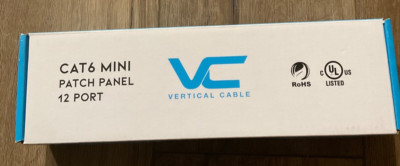 Vertical Cable 12-port Cat6 UTP LAN  Mini Patch Panel  042-2134 New in Box