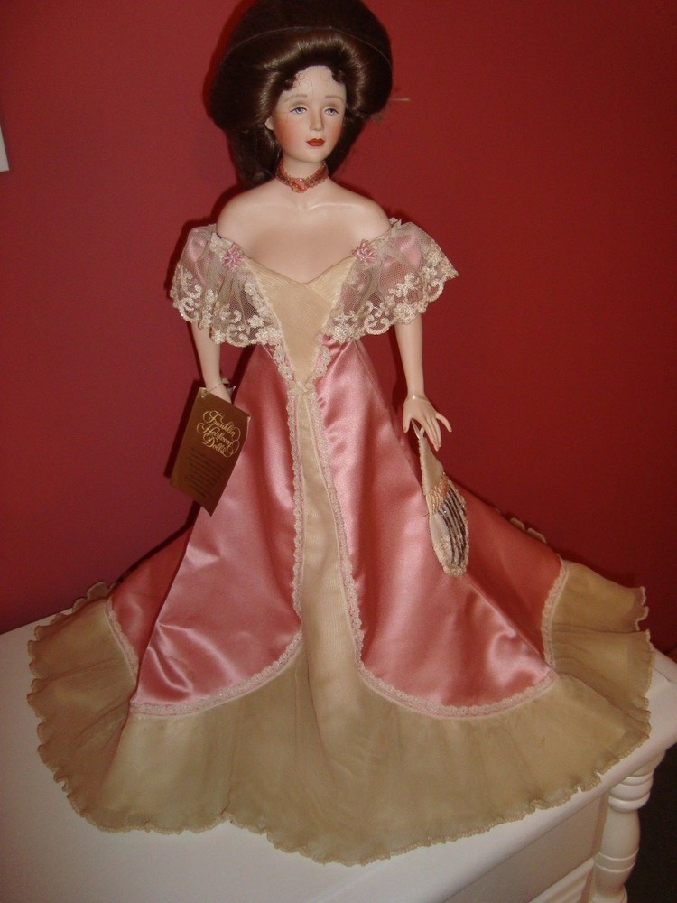 Franklin Mint Heirloom Doll 22 Inch Tall with Detailed Outfit