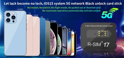 Upgrade RSIM 17 Nano Unlock Card for iPhone 13Pro 12Pro Max X XS Max 8 IOS 15 US