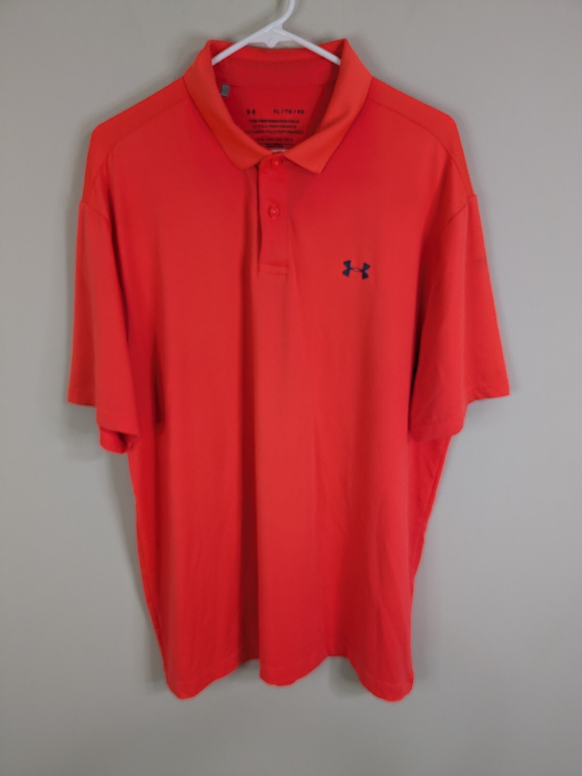 Under Armour The Performance Polo Shirt Men's Extra Large Orange Short Sleeve thumbnail 2