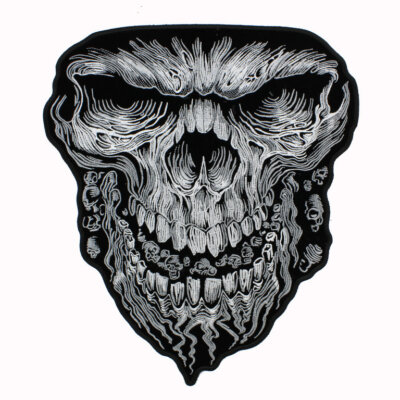 Aufnäher Aufbügler Patch La Familia FCK GODLESS Totenkopf death skull