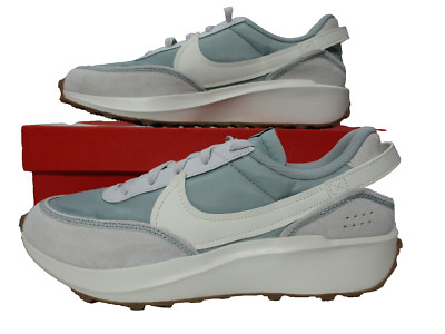 Nike  Waffle Debut Light Pumice Teal Blue Shoes Mens Sz 9.5 Womens Sz 11