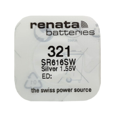 kQ Renata Knopfzelle Silver Oxide 321 SR65 1.55V Batterien 1er Blister