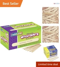 Lightweight 6" Jumbo Craft Sticks - Perfect for Kids' Learning & Fun Projects