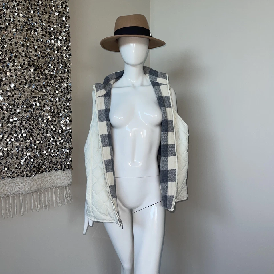 Pendleton Reversible virgin wool lambs wool Puffer Down Vest Full Zip Womens 2XL - Image 2 of 4