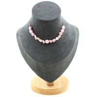 Kette Mit 15 Perlen Kunzite Aus Brasilien. Edelstahlkette FüR Frauen