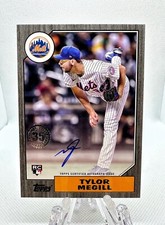 2022 Topps Tylor Megill Black 1987 Topps Rookie RC Auto Autograph /199 Mets
