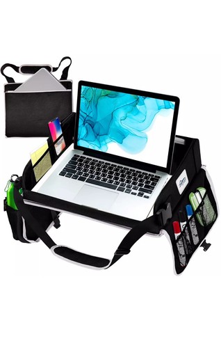 Travel Lap Desk, Portable for Car, Remote Work, Trips, School, Laptop Sleeve - 第 4/4 張圖片