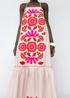 NEW $89 Zara Embroidered Dress Limited Edition Small Medium/M 0881/131 |  eBay