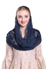 Soft and Comfortable Mantilla Veils 5 Colors Spanish Style Lace Infinity Veil...