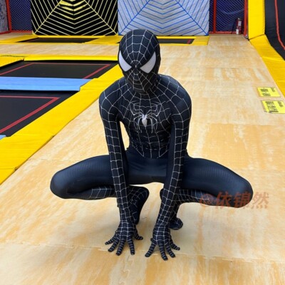 Black Venom Spider-Man Jumpsuit Spiderman Cosplay Costume Adult