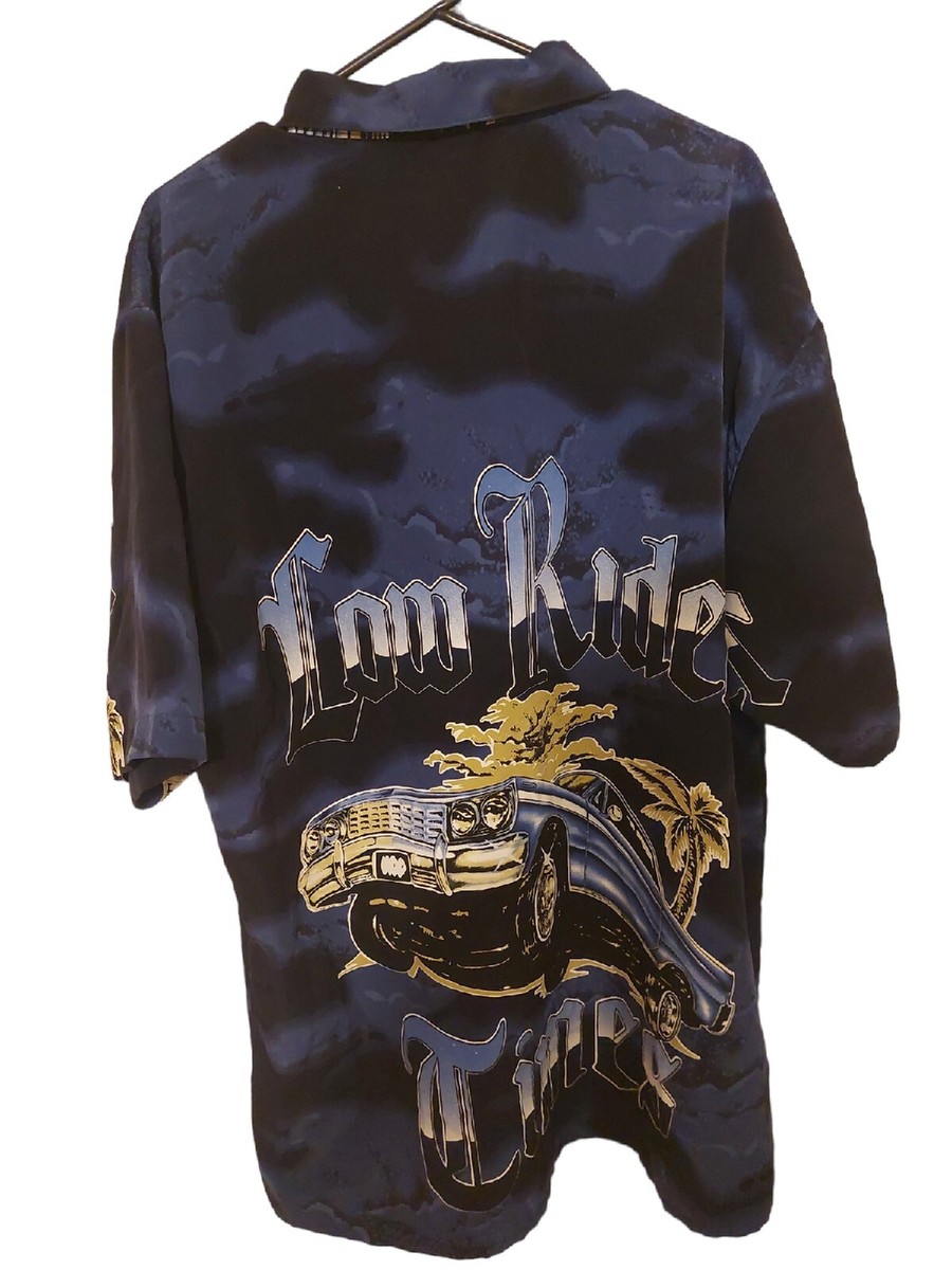 Cruzin Low. Low Rider Times Collar Shirt Size XL Y2k Vintage