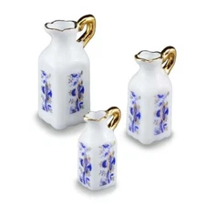 MINIATURE DOLLHOUSE 1:12 SCALE REUTTER BLUE ONION TALL PITCHER SET - 1.326/5