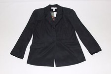 Silk Assets Womens Size Medium Black 2 Button Dressy Blazer Suit Jacket Coat New