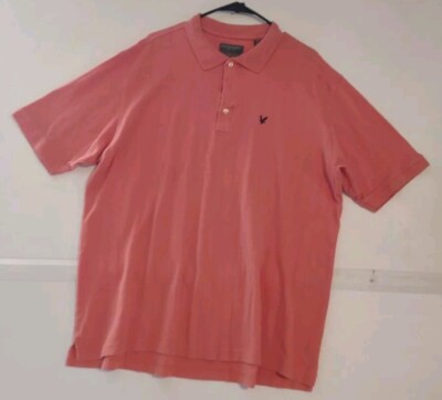  LYLE & SCOTT VINTAGE  NWOT MENS POLO SHIRT SEA SIZE XL PINK SALMON