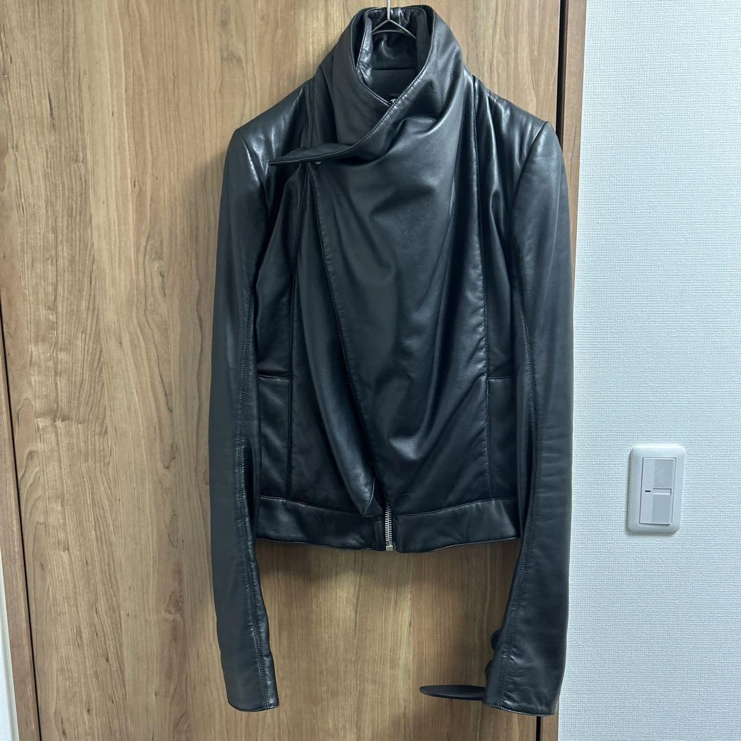 Gareth Pugh deformed layered leather jacket black size 44 second hand from Japan