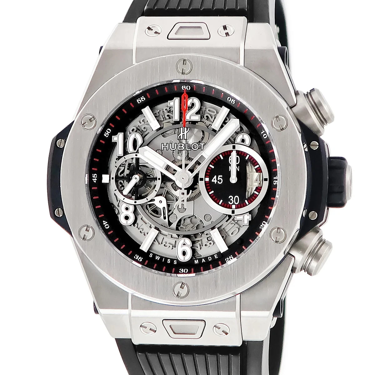 Hublot — Hublot Big Bang Unico 411.NX1170.RX Titanium Rubber 45mm Silver Dial #HDW246