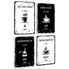 Drsoum Kitchen Wall Metal Signs Art Color Dining Room Decor Eat Drink Enjoy L...