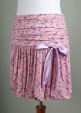 BETSEY JOHNSON New York NWT Vintage Soft Floral Bubble Mini Skirt Size Medium