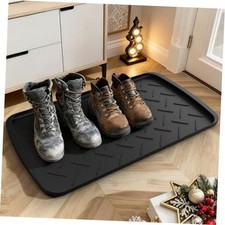 Boot Trays Heavy Duty Rubber Mat with Lip, Waterproof Shoe Mat Tray for