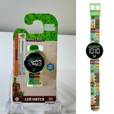 Minecraft LED Watch Round Face Mojang Studios by Accutime Watch NEW 2025